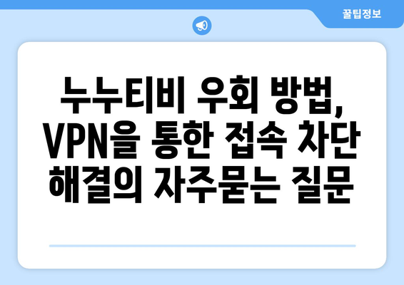 누누티비 우회 방법, VPN을 통한 접속 차단 해결