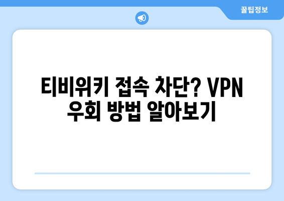 티비위키 우회접속 VPN, 안전한 접속법 총정리