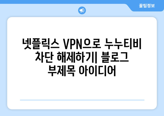 넷플릭스 VPN으로 누누티비 차단 해제하기