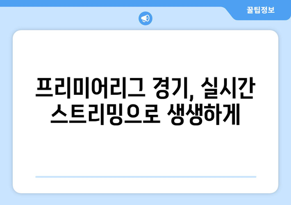 프리미어리그 무료 중계 실시간 시청 방법