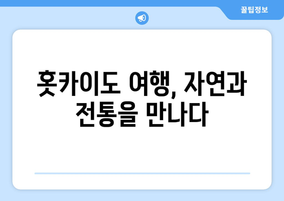 훗카이도 여행 가이드, 자연과 전통을 모두 느낄 수 있는 방법