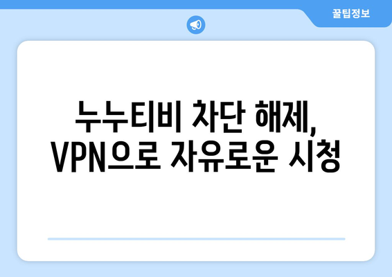 누누티비 우회접속, 최신 VPN 설정법으로 접속 차단 해결