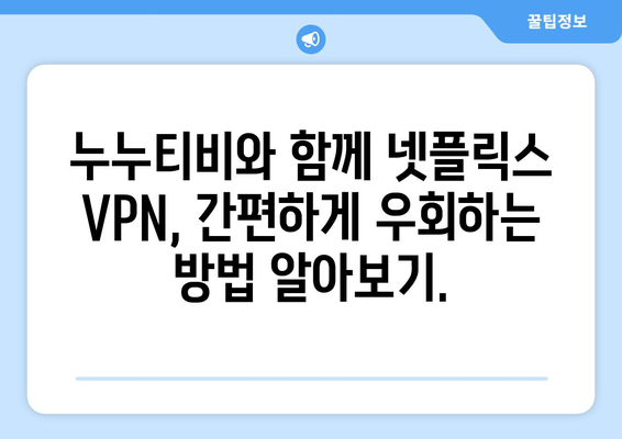 넷플릭스 VPN 누누티비와 함께 쉽게 우회하는 법