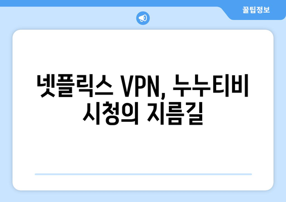 넷플릭스 VPN으로 누누티비 차단 해제하기