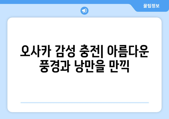 오사카 여행지 추천, 인기 있는 필수 방문 장소