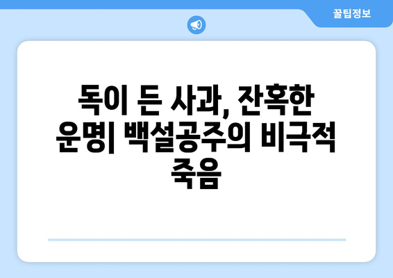 백설공주에게 죽음을 결말 분석 – 충격적인 마지막 장면