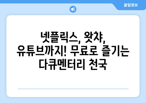 OTT 다큐멘터리 무료 시청, 추천 사이트는?