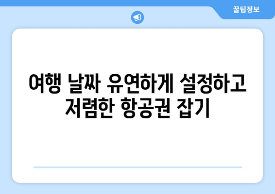 최저가 항공권 검색법, 손쉽게 싸게 항공권 구하는 방법