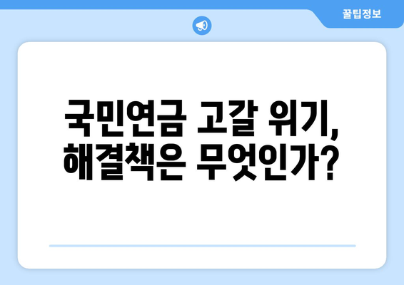 연금개혁안 문제점: 국민연금 개혁의 주요 논쟁점과 해결 방안