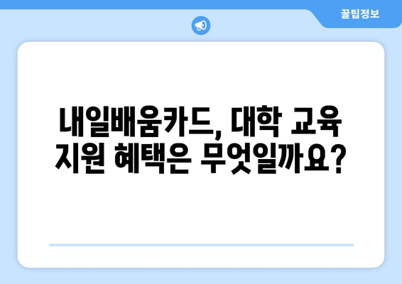 내일배움카드로 대학 교육 받기 가능한가?