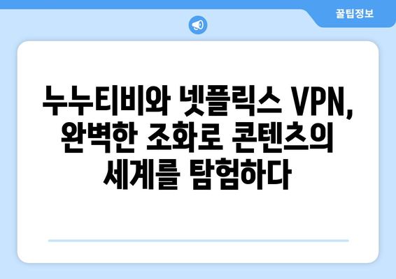 넷플릭스 VPN 추천: 누누티비와 함께 사용하는 방법