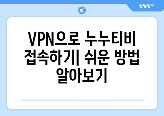 넷플릭스 VPN 누누티비 우회 설정 가이드