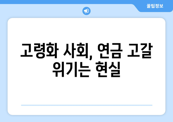 연금개혁안 문제점: 국민연금 개혁의 주요 과제