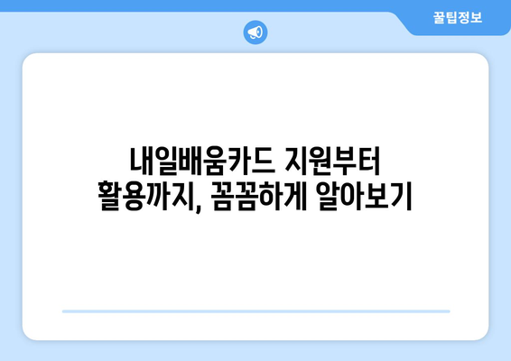 내일배움카드로 성공적인 재취업 준비하기