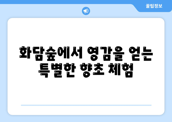 화담숲에서의 자연 재료로 만드는 향초 클래스