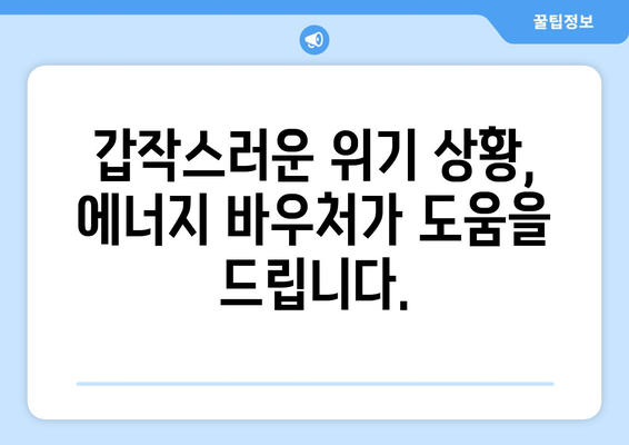 에너지바우처 예외지급 – 특별한 상황에 대한 지원