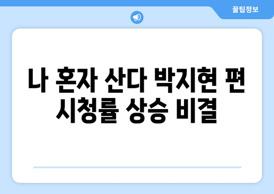 나 혼자 산다 박지현 편, 시청률 상승 비결