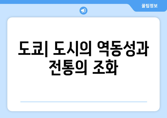 일본 여행지 추천, 일본의 매력을 가득 느낄 수 있는 곳