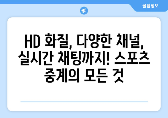 스포츠 실시간 라이브 스트리밍 추천 서비스