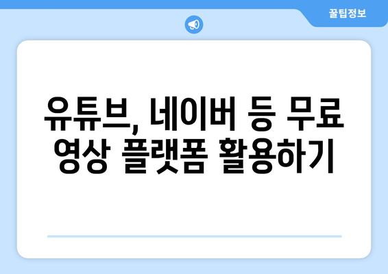 OTT 다시보기, 무료로 가능한 모든 경로 모음