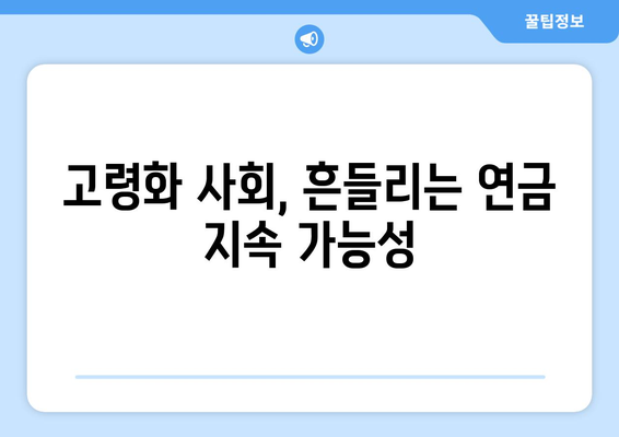 연금개혁안 문제점: 국민연금 개혁의 주요 도전 과제