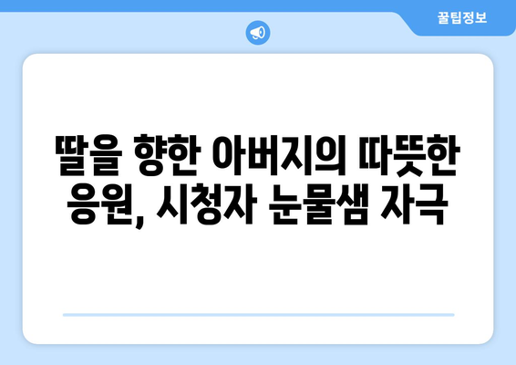 박지현 아버지와의 이야기, 시청자들 감동