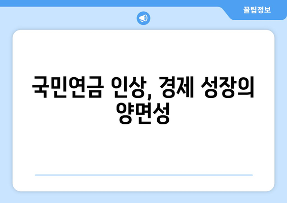 국민연금 인상과 경제 성장의 상관관계