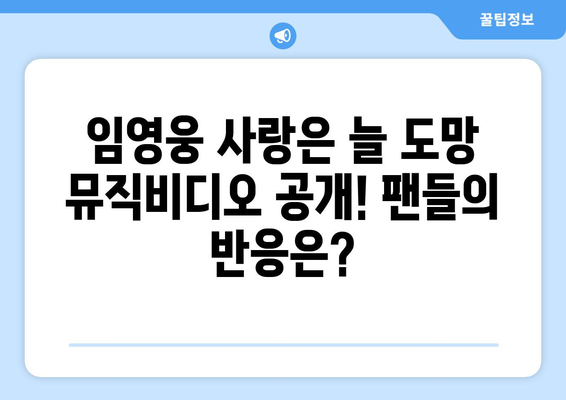 임영웅 사랑은 늘 도망 뮤직비디오 공개! 팬들의 반응은?