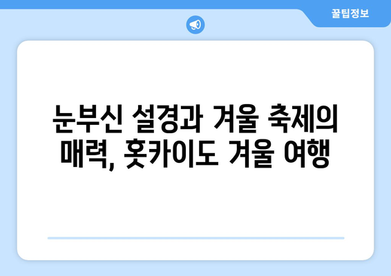 훗카이도 여행 가이드, 자연과 함께하는 추천 일정