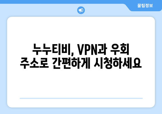 누누티비 우회 방법, VPN과 우회 주소로 접속