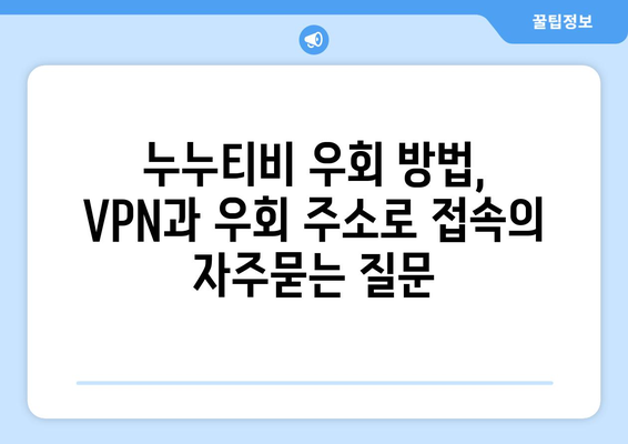 누누티비 우회 방법, VPN과 우회 주소로 접속