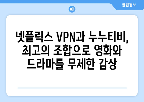 넷플릭스 VPN 추천: 누누티비와 함께 사용하는 방법