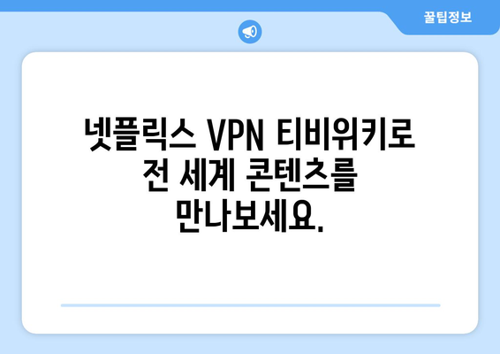 넷플릭스 VPN 티비위키와 함께 콘텐츠 차단 해제하기