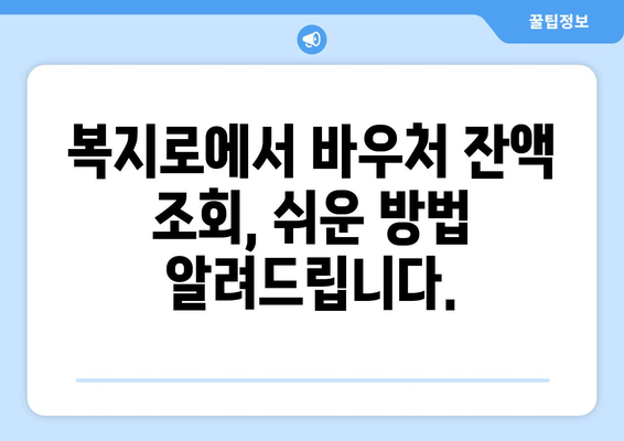 복지로 에너지바우처 잔액조회 – 잔액을 확인하고 알뜰하게 사용하기