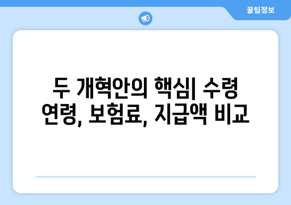 연금개혁안과 국민연금 개혁안: 차이점과 유사점 분석