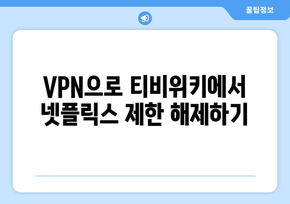 티비위키에서 넷플릭스 시청하는 VPN 설정법