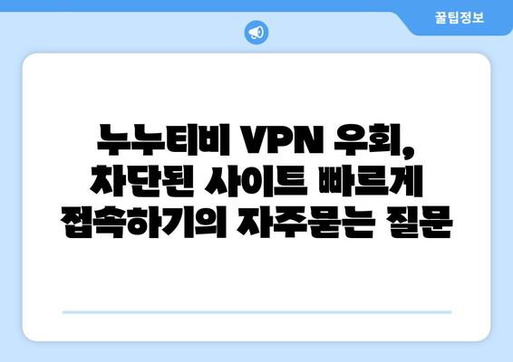 누누티비 VPN 우회, 차단된 사이트 빠르게 접속하기