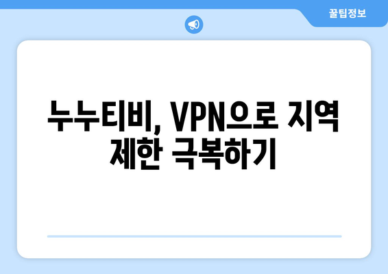 누누티비 VPN 우회, 차단된 사이트 안전하게 접속하기