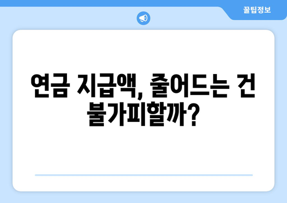 연금개혁안 내용 정리: 국민연금 개편안의 핵심 정책 요소