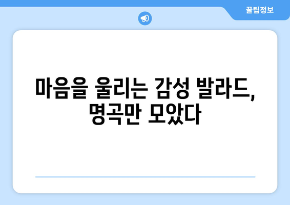 임영웅의 감성 발라드 명곡 추천