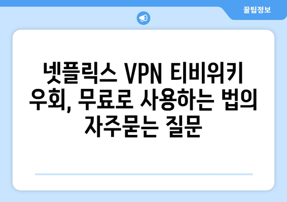 넷플릭스 VPN 티비위키 우회, 무료로 사용하는 법