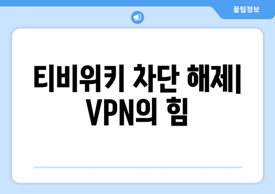 티비위키 우회접속 방법, 최신 VPN 가이드