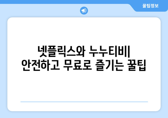 넷플릭스 VPN 누누티비, 무료로 안전하게 사용하는 법