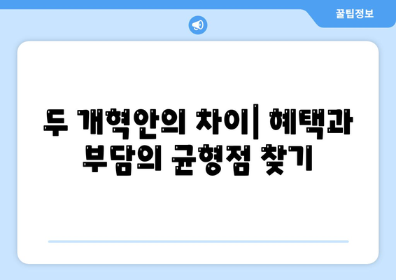 국민연금 개혁안 2안의 주요 내용과 차별화 포인트