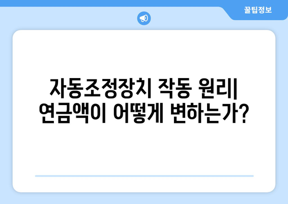 국민연금 자동조정장치란 무엇인가? 상세 해설