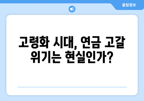 연금개혁안 문제점: 국민연금 개혁의 주요 이슈들