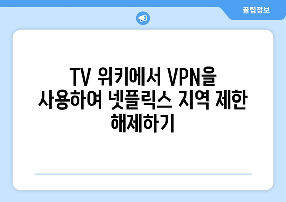 넷플릭스 VPN 티비위키 설정법, 안전하게 우회 설정하는 법