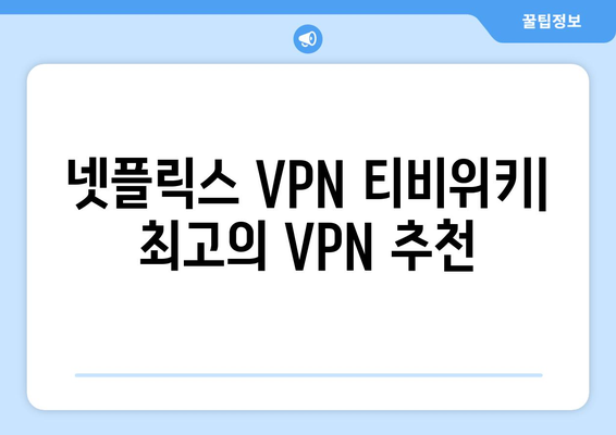 넷플릭스 VPN 티비위키 설정법, 차단 없이 쉽게 시청하기