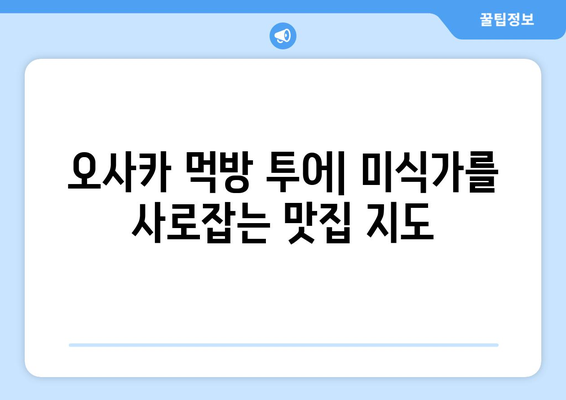 오사카 여행지 추천, 필수 방문 명소와 숨은 보석