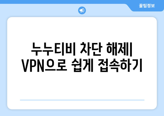 누누티비 VPN 우회접속, 최신 접속법과 해결책